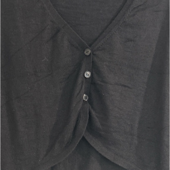 LAFAYETTE 148 NEW YORK Wool button Cropped Cardigan Black Size XL - Picture 3 of 7